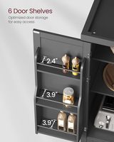 Armoire de rangement noire avec tiroirs pour cuisine et salon