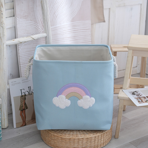 Cesta de Almacenamiento de Juguetes y Cesto de Ropa Plegable de Lona Rectangular Moderna de Alta Calidad para Niños - Product Image 3