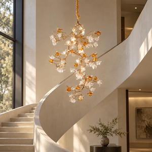 Lampadario in Vetro di Lusso per Soggiorno e Hotel, Colori e Dimensioni Personalizzabili, Illuminazione di Lusso, Lampadario Artistico Moderno per Villa, Produzione di Fabbrica - Product Image 2