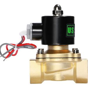 États-Unis Vanne solénoïde électrique en laiton massif 1 pouce 24 V CA normalement fermée pour l'air, l'eau non potable et le carburant - Product Image 3