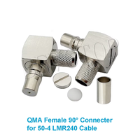 Connecteur de fil de prise de cloison mâle/femelle QMA connecteur 50 Ohm 50-4 QMA pour câble LMR240