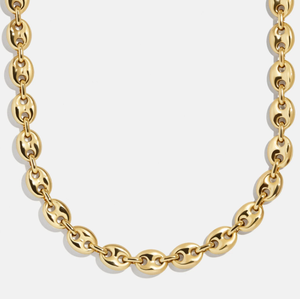 Collier <span class=keywords><strong>chaîne</strong></span> à maillons en forme <span class=keywords><strong>de</strong></span> <span class=keywords><strong>grain</strong></span> <span class=keywords><strong>de</strong></span> <span class=keywords><strong>café</strong></span> en <span class=keywords><strong>or</strong></span> 18 carats plaqué <span class=keywords><strong>or</strong></span>, bijoux hip-hop, imperméable, cadeau pour femmes et hommes, vente en gros - Product Image 1