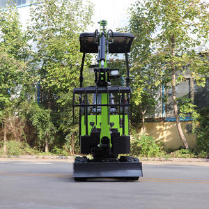 Mini-chargeuse compacte sur chenilles verte/jaune China Somate, excavatrice, certifiée CE EURO5 EPA pour moteur, PLC, boîte de vitesses, moteur, godet de 0,02 m³ - Product Image 3