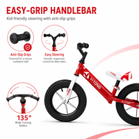 Vélo d'équilibre pour enfants avec logo personnalisé, siège réglable, cadre en acier léger de 12 pouces, pneus gonflables, 2 roues, 2-6 ans, vélo à pousser pour enfants
