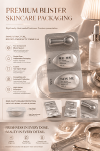 Diseño de película termoformada rígida con tapa despegable <span class=keywords><strong>para</strong></span> blíster de alimentos, <span class=keywords><strong>para</strong></span> cosméticos, esencias, mascarillas capilares, champús y pruebas de productos de cuidado de <span class=keywords><strong>la</strong></span> piel. - Product Image 2