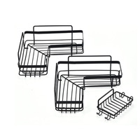 Étagère de rangement adhésive pour salle de bain, organiseur de douche, support auto-adhésif avec porte-savon