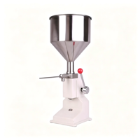 Machine de remplissage verticale semi-automatique pour pâtes, volumétrique en acier inoxydable avec commande à pédale électrique et conception à pince