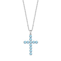 Collier pendentif en argent sterling 925 avec topaze bleue étincelante et pierres précieuses colorées pour femmes et filles, bijoux de mariage en gros