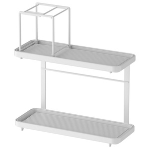 Modern <b>Corner</b> Toothbrush Rack with Tooth Cup and Multifunctional Shelf for Hotel Bathroom Countertop - Product Image 5