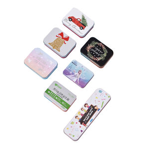 Emballage en métal rectangulaire en fer blanc personnalisé avec impression et logo pour le stockage de crayons et de cartes de qualité alimentaire - Product Image 5