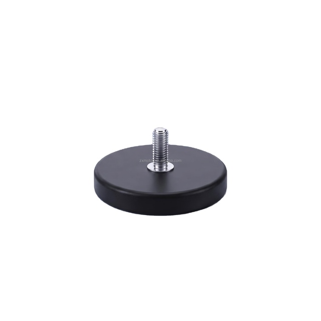 Paint Safe Rubber Coated Neodymium Magnetic Base with Mount Industrial Fixing Car Roof Light Antenna Strong Vertical Holding OEM