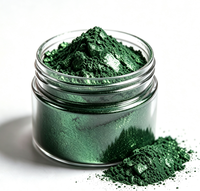 Poudre de Pigment Métallique Holographique Vert Forêt GUANZUN 5-100 Microns, Échantillon Gratuit 1g, Encre pour Impression par Tampon et Arts Graphiques