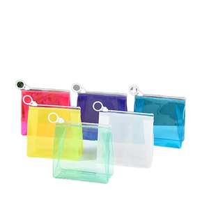 Ensemble de trousses de toilette en PVC transparent avec fermeture éclair, petite trousse de voyage, organiseur de maquillage, fonction suspendue, multicolore, imperméable - Product Image 1