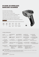 Escáner de Código de Barras Inalámbrico USB 2 en 1 Portátil N1200R 2D, Conexión Plug & Play para Uso en Almacenes, en Stock