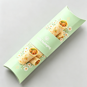 Caja de Papel con Forma de Almohada para Llevar, con Logotipo Personalizado, para Shawarma, Doner <span class=keywords><strong>Kebab</strong></span>, Wrap, Burrito, Rollitos Mexicanos - Product Image 5