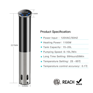 Sous vide Máy IPX7 không thấm nước sous-vide nồi ngâm tuần hoàn với công thức cài sẵn trên ứng dụng và ngâm nhiệt - Product Image 6