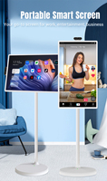 Écran mobile intelligent personnalisé de 27 pouces, écran tactile FHD, haut-parleurs stéréo intégrés pour le divertissement karaoké à domicile
