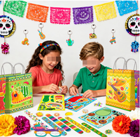 Kit de Fête Mexicaine : Bracelets Slap, Lunettes, Accessoires, Porte-clés, Autocollants, Jouets, Sacs Cadeaux et Kits de Faveurs pour le Cinco de Mayo