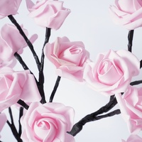 Lampe de table LED moderne en plastique en forme de rose, 26 ampoules, base romantique, veilleuse florale pour chambre à coucher, mariage, décoration intérieure