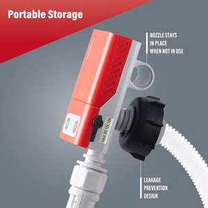 Pompe de transfert de carburant portable avec capteur d'arrêt automatique, tuyau de 51 pouces, alimentée par batterie, en plastique, adaptateur pour 3 réservoirs, pompe à liquide 2.4 pour station de carburant - Product Image 4