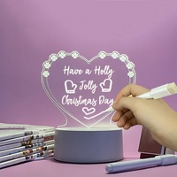 Tableau d'écriture lumineux LED effaçable en PVC, créatif, DIY, USB, impression UV 3 couleurs, produit promotionnel moderne pour la maison, vente en gros