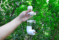 Accessoire pour oiseaux, abreuvoir et mangeoire automatiques en plastique pour perroquets, ara, cacatuaux, distributeur suspendu pour cage