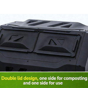 Compostador de Jardín Giratorio Doble de 160L con Diseño de Rodillo, Contenedor de Fertilizante Orgánico de Plástico <span class=keywords><strong>para</strong></span> Desechos de Exterior - Product Image 4