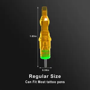 YILONG Cartucho de tatuaje desechable Mix Liner Shader <span class=keywords><strong>Aguja</strong></span> de tatuaje Magnum curvada 1RL 3RL 5RL 7RL <span class=keywords><strong>9RL</strong></span> 7RM 9RM Plásticos permanentes - Product Image 4