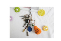 Schattig handgebreid fruit sleutelhanger handgemaakt gehaakt 3D sinaasappel perzik peer amigurumi knuffel hanger tas charme dames cadeaus
