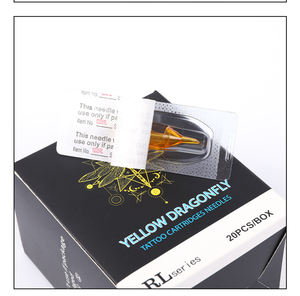 20pcs/kotak Jarum Cartridge Tato YELLOW <span class=keywords><strong>DRAGONFLY</strong></span> 3RL 5RL Flat Grosir Pabrik OEM/ODM logo Sekali Pakai untuk Seni Tubuh Tato - Product Image 4