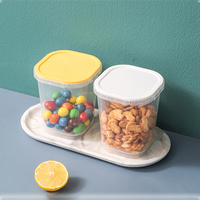 Boîte d'emballage pour crème et snacks, personnalisable OEM/ODM avec logo de marque, 500 ml/16 oz, carrée, avec couvercle inviolable, en PP de qualité alimentaire fabriqué à partir de matériaux recyclés