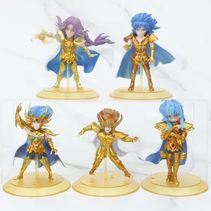 Set verkaufen 11cm Saint Seiya Charaktere Anime Figuren stehen Modell Schreibtisch Figuren Kid Boy Girl Spielzeug