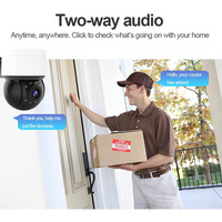Cámara de Seguridad IP PTZ con Detección Humanoide por IA, Gran Angular, Audio Bidireccional, 1080P, 8MP, CMOS, para Exteriores, con PoE