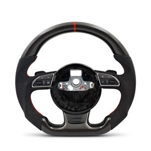 <span class=keywords><strong>Volante</strong></span> de Coche de Fibra de Carbono y Cuero Artificial Personalizado, Actualizado, en Oferta, para Audi A3 <span class=keywords><strong>A4</strong></span> A5 A6 C6 C7 C8 S4 S5 S6 <span class=keywords><strong>B7</strong></span> B8.5 B8 B9 - Product Image 1