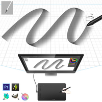 Tablette graphique numérique XP Pen Deco 01 V2 10 pouces avec inclinaison, Android 8, touches de raccourci (8192 niveaux de pression)