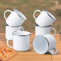 WUJO Fabricant BSCI Vente en gros Tasses en émail à sublimation pour le camping Mug pour café thé lait