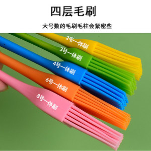 Pinceau en silicone monobloc 4 6 8 résistant à la chaleur pour la pâtisserie, le barbecue et la cuisine - Product Image 5