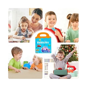 Livre d'activités magnétique Montessori pour la maternelle, livre silencieux avec autocollants, jouets éducatifs de puzzle magnétique pour les enfants, garçons et filles - Product Image 4