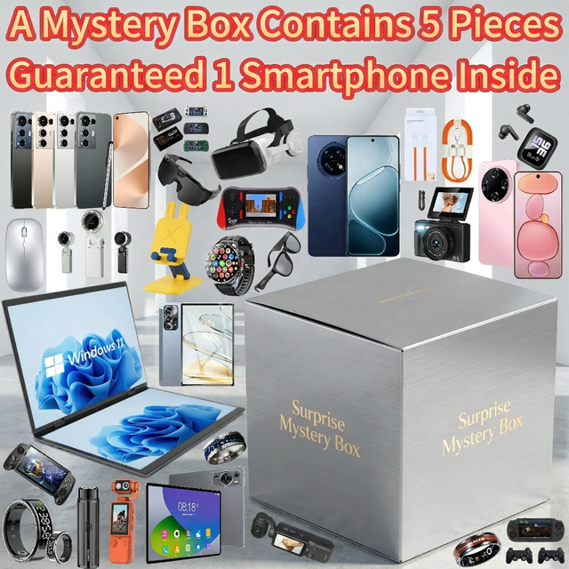 Guaranteed Smartphone Inside Lucky 3C Electronics Vintage Mystery Festival Box 5G Phone Random 5 Pieces Lucky Drop Surprise Gift
