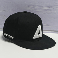 Gorro de Béisbol de Alta Calidad con Visera Plana, 6 Paneles, Ajustable, de Algodón, con Bordado 3D Personalizado, Logotipo Bordado, Cierre a Presión