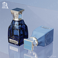 Flacon de parfum en verre de luxe avec bouchon en bois, emballage de flacon de parfum rectangulaire en verre
