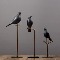 Figurine de colombe de style nordique minimaliste, ornement semi-artisanal, décoration moderne créative pour le salon