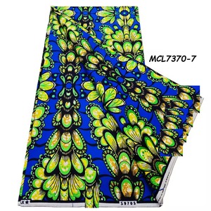 Telas <span class=keywords><strong>de</strong></span> encaje satinado Grand Polish 100% algodón con estampados africanos Ankara dorados y lentejuelas, ecológicas, envío rápido - Product Image 6