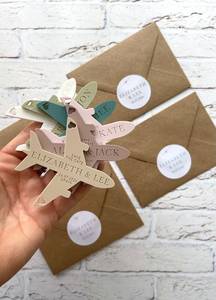 Máy bay tủ lạnh nam châm tiết kiệm ngày ở nước ngoài đám cưới gương Rose Gold Bạc Acrylic lời mời thẻ nam châm du lịch máy bay - Product Image 4