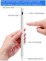 Stylet en alliage d'aluminium KD503 Haute performance Charge rapide Faible latence Universel Android IOS Tablette Tactile Dessin mobile