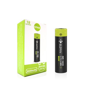 Batería de Litio Recargable Efan <span class=keywords><strong>IMR</strong></span> 3.7V 18650 3500mAh 17A LiFePO4 con Certificación CE/RoHS, 800 Ciclos, para Bicicleta Eléctrica - Product Image 1