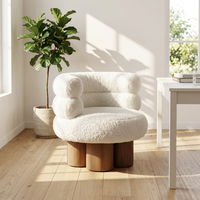 Fauteuil de maquillage design pour chambre féminine, tabouret à dossier tendance avec design rotatif