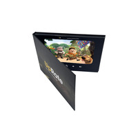Brochure vidéo populaire avec écran LCD noir de 10,1 pouces, carte de vœux personnalisée pour la publicité d'entreprise