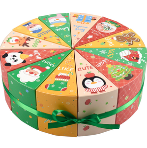 DAMAI Christmas Blind <b>Box</b> Advent Calendar Foldable <b>Cake</b> Shaped Paper <b>Gift</b> <b>Box</b> for Christmas Birthday Party <b>Gift</b> Packaging - Product Image 5