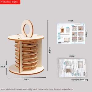 Cerradura de contraseña DS T-M121 hecha a mano de madera para experimentos científicos, invención manual DIY, material didáctico novedoso, recomendación. - Product Image 2